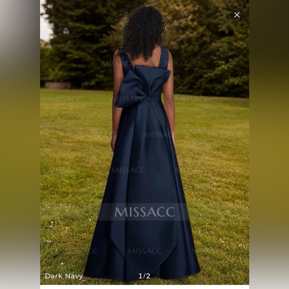 Sophisticated Dark Navy Gown by Missacc